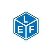 lef bokstav logotyp design på svart bakgrund. lef kreativa initialer brev logotyp koncept. lef bokstavsdesign. vektor