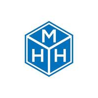 mhh kreative Initialen schreiben Logo-Konzept. mhh-Buchstaben-Design.mhh-Buchstaben-Logo-Design auf schwarzem Hintergrund. mhh kreative Initialen schreiben Logo-Konzept. mhh Briefgestaltung. vektor