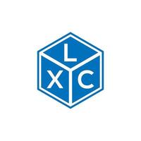 lxc-Buchstaben-Logo-Design auf schwarzem Hintergrund. lxc kreative Initialen schreiben Logo-Konzept. lxc Briefgestaltung. vektor