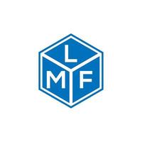 LMF-Brief-Logo-Design auf schwarzem Hintergrund. lmf kreative Initialen schreiben Logo-Konzept. LMF-Briefgestaltung. vektor