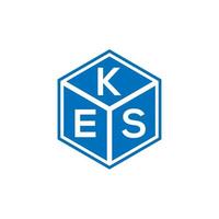 kes brev logotyp design på svart bakgrund. kes kreativa initialer bokstavslogotyp koncept. kes bokstavsdesign. vektor