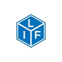 lif brev logotyp design på svart bakgrund. lif kreativa initialer brev logotyp koncept. lif bokstav design. vektor