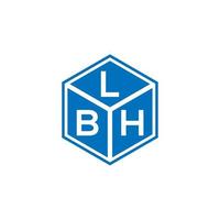 lbh brev logotyp design på svart bakgrund. lbh kreativa initialer brev logotyp koncept. lbh bokstavsdesign. vektor