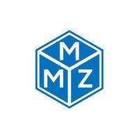 mmz-Buchstaben-Logo-Design auf schwarzem Hintergrund. mmz kreatives Initialen-Buchstaben-Logo-Konzept. mmz-Buchstaben-Design. vektor