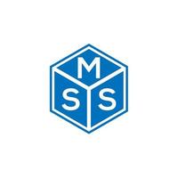 Mss-Brief-Logo-Design auf schwarzem Hintergrund. mss kreative Initialen schreiben Logo-Konzept. ms Briefgestaltung. vektor