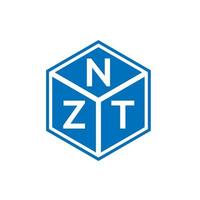 nzt-Buchstaben-Logo-Design auf schwarzem Hintergrund. nzt kreatives Initialen-Buchstaben-Logo-Konzept. nzt Briefgestaltung. vektor