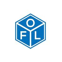 Design des Buchstaben-Logos auf schwarzem Hintergrund. Ofl kreatives Initialen-Buchstaben-Logo-Konzept. ofl Briefgestaltung. vektor