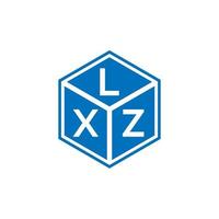 lxz brev logotyp design på svart bakgrund. lxz kreativa initialer brev logotyp koncept. lxz bokstavsdesign. vektor