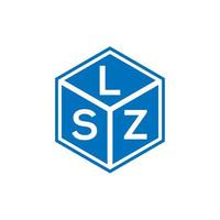 lsz-Buchstaben-Logo-Design auf schwarzem Hintergrund. lsz kreatives Initialen-Buchstaben-Logo-Konzept. lsz Briefgestaltung. vektor