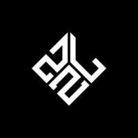 zlz-Buchstaben-Logo-Design auf schwarzem Hintergrund. zlz kreatives Initialen-Brief-Logo-Konzept. zlz Briefgestaltung. vektor