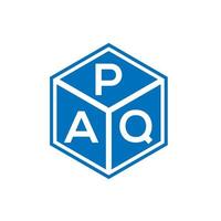 paq-Buchstaben-Logo-Design auf schwarzem Hintergrund. paq kreative Initialen schreiben Logo-Konzept. paq Briefgestaltung. vektor