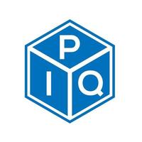 Piq-Brief-Logo-Design auf schwarzem Hintergrund. piq kreative Initialen schreiben Logo-Konzept. Piq-Buchstaben-Design. vektor