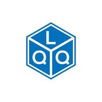 lqq-Buchstaben-Logo-Design auf schwarzem Hintergrund. lqq kreative Initialen schreiben Logo-Konzept. lqq Briefgestaltung. vektor