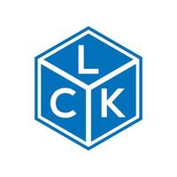 Lck-Brief-Logo-Design auf schwarzem Hintergrund. lck kreative Initialen schreiben Logo-Konzept. Lck-Briefgestaltung. vektor