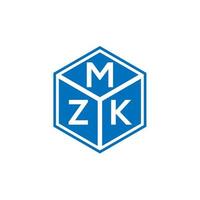 mzk-Buchstaben-Logo-Design auf schwarzem Hintergrund. mzk kreative Initialen schreiben Logo-Konzept. mzk Briefgestaltung. vektor