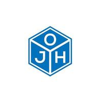 ojh-Buchstaben-Logo-Design auf schwarzem Hintergrund. ojh kreative Initialen schreiben Logo-Konzept. ojh Briefgestaltung. vektor