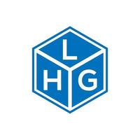 lhg-Buchstaben-Logo-Design auf schwarzem Hintergrund. lhg kreatives Initialen-Buchstaben-Logo-Konzept. lhg Briefgestaltung. vektor