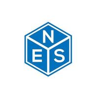 ns-Buchstaben-Logo-Design auf schwarzem Hintergrund. nes kreatives Initialen-Buchstaben-Logo-Konzept. nes Briefdesign. vektor