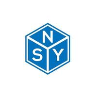 nsy-Buchstaben-Logo-Design auf schwarzem Hintergrund. nsy kreative Initialen schreiben Logo-Konzept. nsy Briefgestaltung. vektor