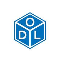 odl-Buchstaben-Logo-Design auf schwarzem Hintergrund. odl kreative Initialen schreiben Logo-Konzept. odl Briefgestaltung. vektor