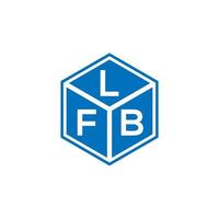 lfb-Buchstaben-Logo-Design auf schwarzem Hintergrund. lfb kreative Initialen schreiben Logo-Konzept. lfb Briefgestaltung. vektor