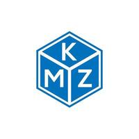 kmz brev logotyp design på svart bakgrund. kmz kreativa initialer bokstavslogotyp koncept. kmz bokstavsdesign. vektor