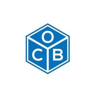 ocb brev logotyp design på svart bakgrund. ocb kreativa initialer brev logotyp koncept. ocb bokstavsdesign. vektor