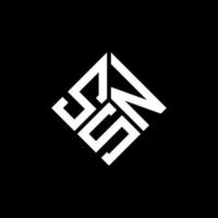 Sns-Brief-Logo-Design auf schwarzem Hintergrund. sns kreative Initialen schreiben Logo-Konzept. sns Briefgestaltung. vektor