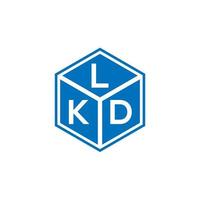 lkd-Buchstaben-Logo-Design auf schwarzem Hintergrund. lkd kreative Initialen schreiben Logo-Konzept. lkd-Briefgestaltung. vektor