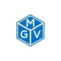 mgv-Brief-Logo-Design auf schwarzem Hintergrund. mgv kreative Initialen schreiben Logo-Konzept. MGV-Briefgestaltung. vektor