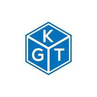 kgt-Buchstaben-Logo-Design auf schwarzem Hintergrund. kgt kreatives Initialen-Buchstaben-Logo-Konzept. kgt Briefgestaltung. vektor