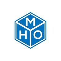 Mho-Brief-Logo-Design auf schwarzem Hintergrund. mho kreative Initialen schreiben Logo-Konzept. Mho-Briefgestaltung. vektor