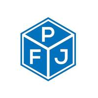 pfj brev logotyp design på svart bakgrund. pfj kreativa initialer brev logotyp koncept. pfj bokstavsdesign. vektor