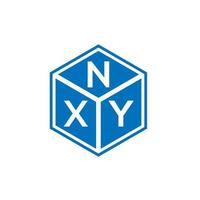 nxy-Buchstaben-Logo-Design auf schwarzem Hintergrund. nxy kreative Initialen schreiben Logo-Konzept. nxy Briefgestaltung. vektor