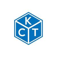 kct brev logotyp design på svart bakgrund. kct kreativa initialer bokstavslogotyp koncept. kct brev design. vektor