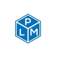 plm-Brief-Logo-Design auf schwarzem Hintergrund. plm kreative Initialen schreiben Logo-Konzept. plm Briefgestaltung. vektor