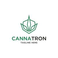 Inspiration für das Logodesign von Cannabisblättern vektor