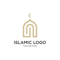 Designvorlage für das Logo der islamischen Moschee vektor