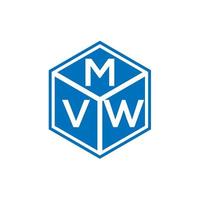 mvw brev logotyp design på svart bakgrund. mvw kreativa initialer bokstavslogotyp koncept. mvw bokstavsdesign. vektor