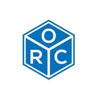 orc brev logotyp design på svart bakgrund. orc kreativa initialer brev logotyp koncept. orc bokstav design. vektor