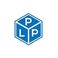 plp-Buchstaben-Logo-Design auf schwarzem Hintergrund. plp kreative Initialen schreiben Logo-Konzept. plp Briefgestaltung. vektor