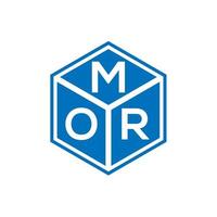 mor-Brief-Logo-Design auf schwarzem Hintergrund. mor kreative Initialen schreiben Logo-Konzept. mehr Briefgestaltung. vektor