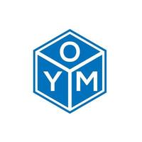 oym brev logotyp design på svart bakgrund. oym kreativa initialer brev logotyp koncept. oym bokstavsdesign. vektor