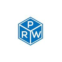 pw-Buchstaben-Logo-Design auf schwarzem Hintergrund. prw kreative Initialen schreiben Logo-Konzept. prw Briefgestaltung. vektor