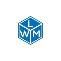 lwm-Brief-Logo-Design auf schwarzem Hintergrund. lwm kreative Initialen schreiben Logo-Konzept. lwm Briefgestaltung. vektor