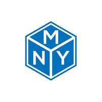 mny-Buchstaben-Logo-Design auf schwarzem Hintergrund. mny kreative Initialen schreiben Logo-Konzept. mny Briefgestaltung. vektor