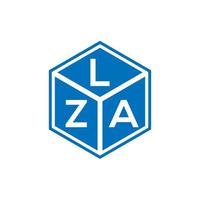 lza brev logotyp design på svart bakgrund. lza kreativa initialer brev logotyp koncept. lza bokstavsdesign. vektor