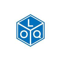 loq brev logotyp design på svart bakgrund. loq kreativa initialer brev logotyp koncept. loq bokstavsdesign. vektor