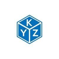 Kyz-Brief-Logo-Design auf schwarzem Hintergrund. kyz kreative Initialen schreiben Logo-Konzept. Kyz-Buchstaben-Design. vektor