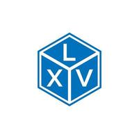 lxv-Buchstaben-Logo-Design auf schwarzem Hintergrund. lxv kreative Initialen schreiben Logo-Konzept. lxv Briefgestaltung. vektor